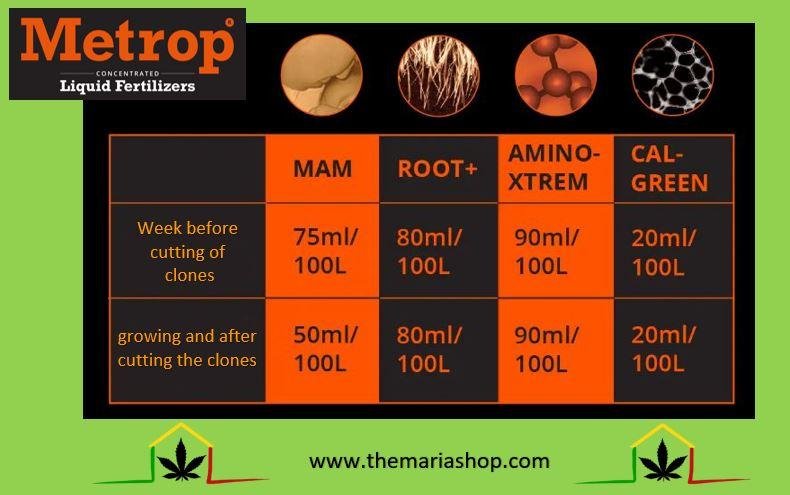 feed chart mother plants