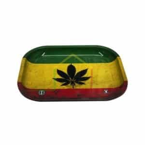 Bandeja para liar “Bandera Rasta Hoja” - 18x14cm