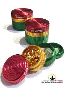 GRINDER 4 PARTES DORA - COLORES BANDERA RASTA (S,M,L)